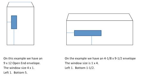 measuring envelope thickness|envelope window size chart.